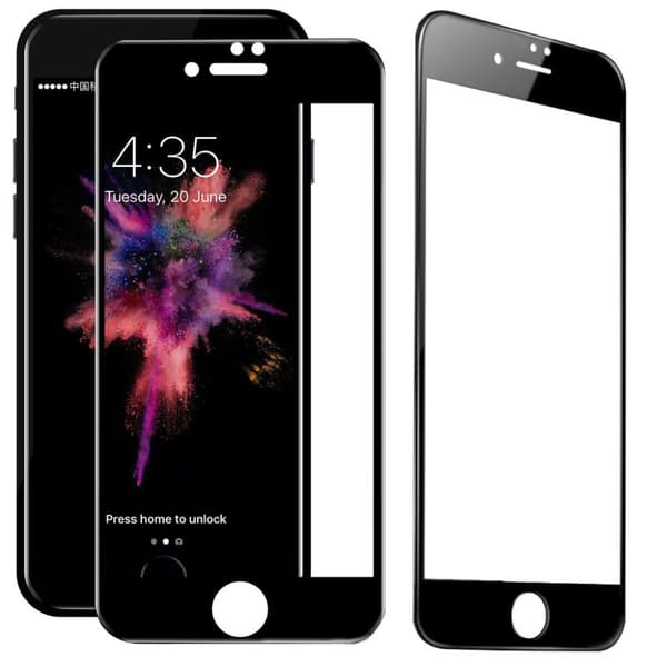 3D skärmskydd i härdat glass till iPhone 7/8 Svart One-size