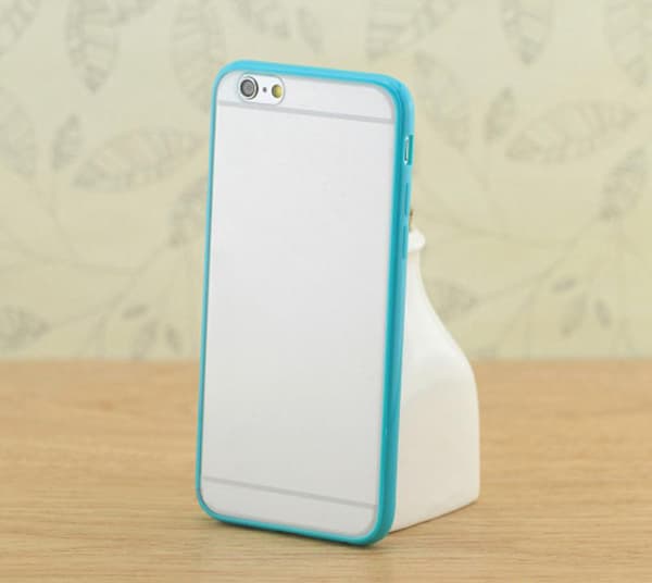 Transparent skal med färgad ram iPhone 6/6S