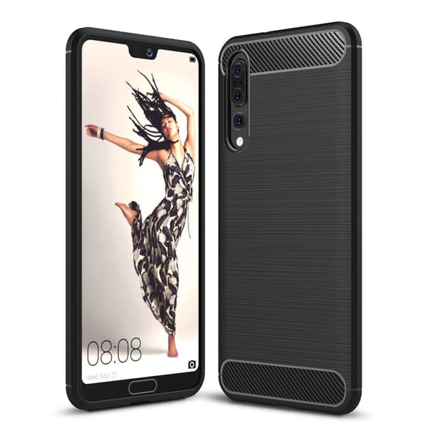 SKALO Huawei P20 Pro Armor Carbon Stöttåligt TPU-skal