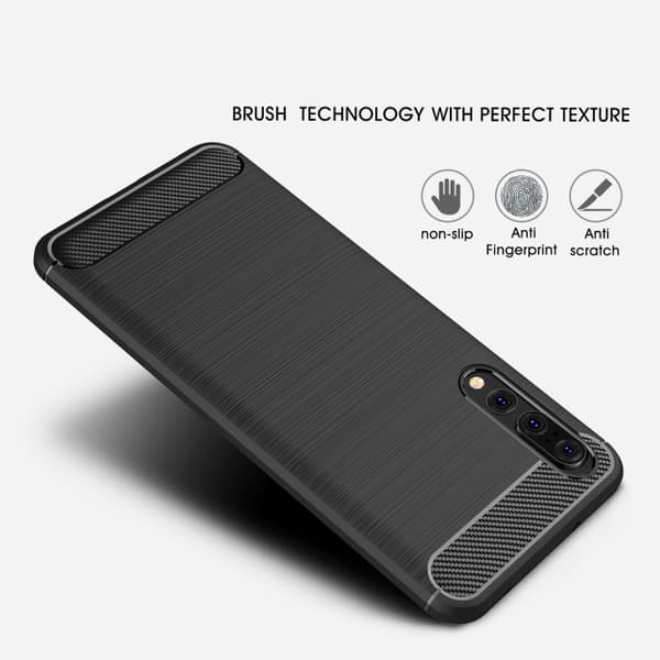 SKALO Huawei P20 Pro Armor Carbon Stöttåligt TPU-skal
