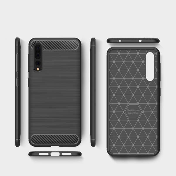 SKALO Huawei P20 Pro Armor Carbon Stöttåligt TPU-skal