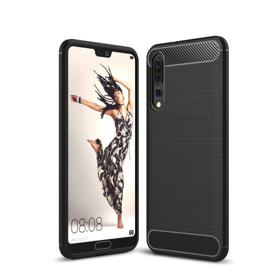 SKALO Huawei P20 Pro Armor Carbon Stöttåligt TPU-skal