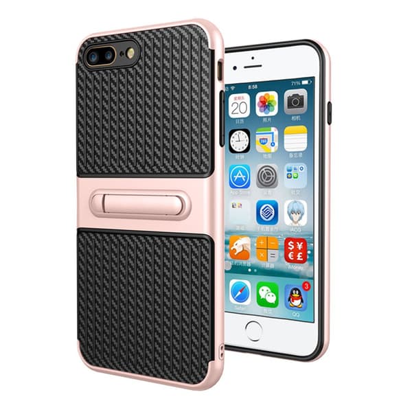 LEMAN Skyddsskal med Ställfunktion för iPhone 8 Plus