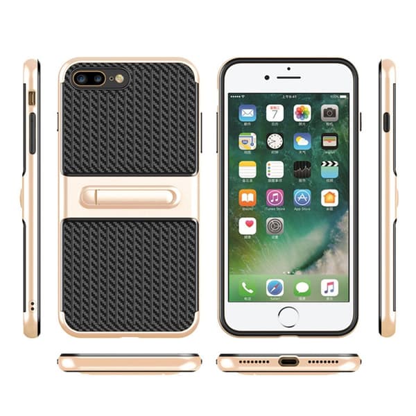 LEMAN Skyddsskal med Ställfunktion för iPhone 8 Plus