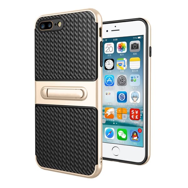 LEMAN Skyddsskal med Ställfunktion för iPhone 8 Plus