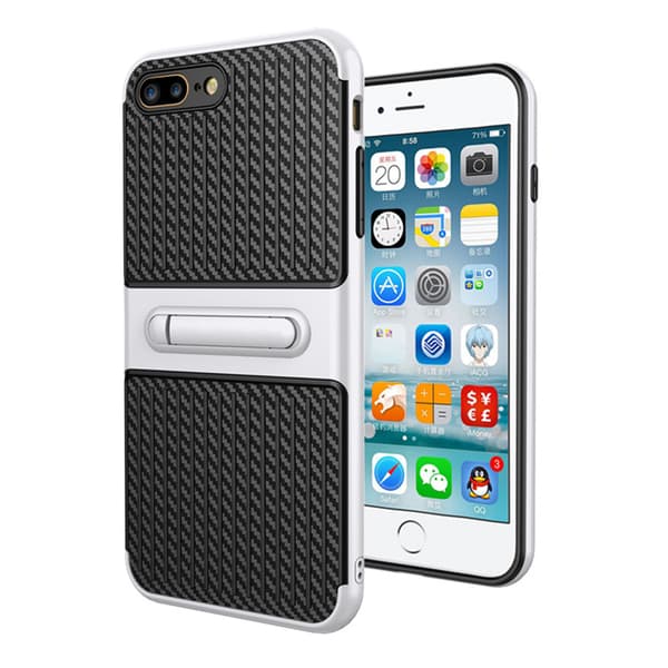 LEMAN Skyddsskal med Ställfunktion för iPhone 8 Plus