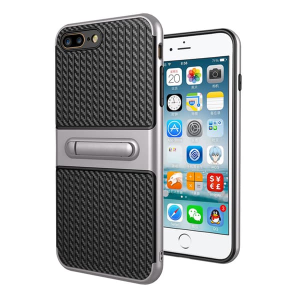 LEMAN Skyddsskal med Ställfunktion för iPhone 8 Plus