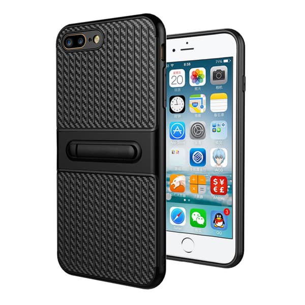 LEMAN Skyddsskal med Ställfunktion för iPhone 8 Plus