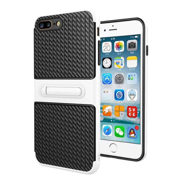 LEMAN Skyddsskal med Ställfunktion för iPhone 8 Plus