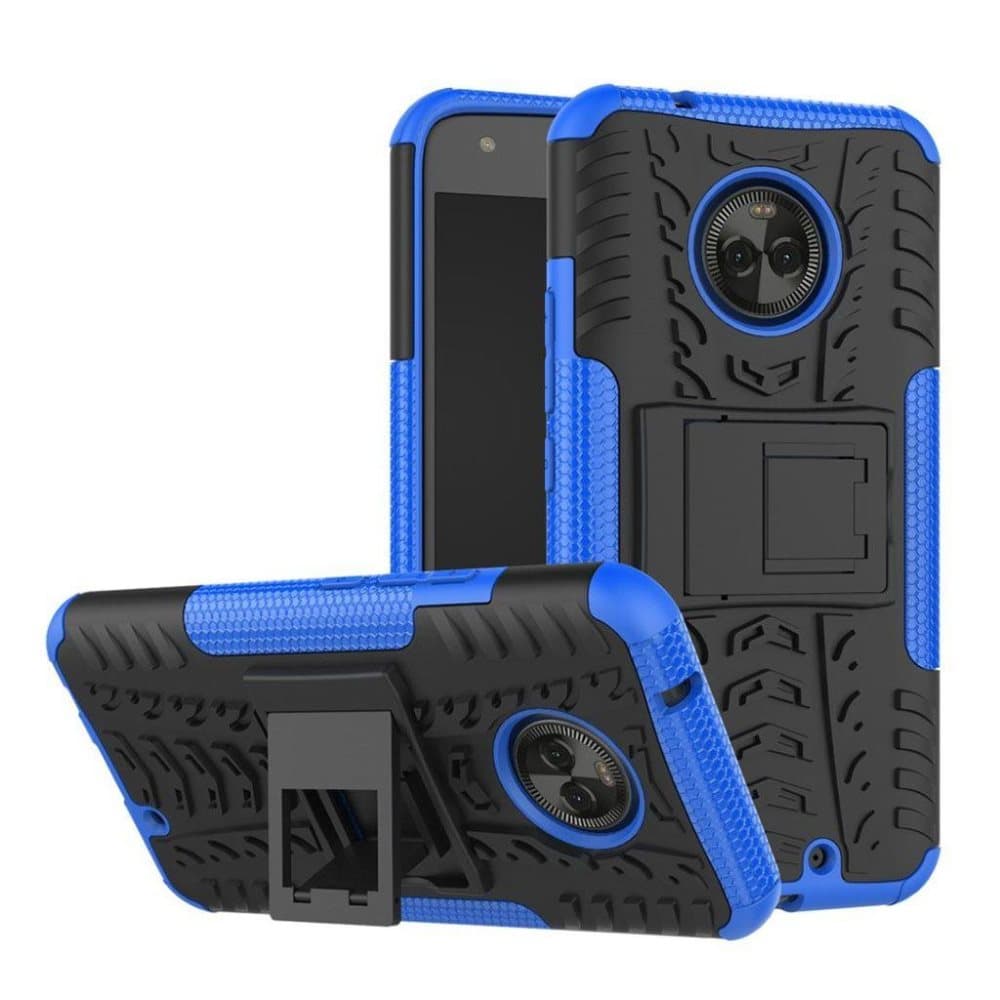 Motorola Moto X4 Hybird skal med kickstand - Blå