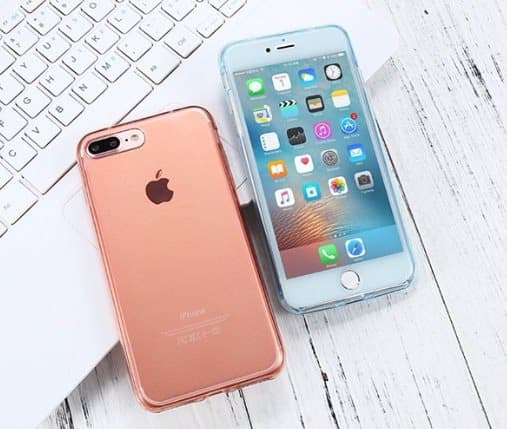 iPhone 7 - Dubbelt Silikonfodral med TOUCHFUNKTION