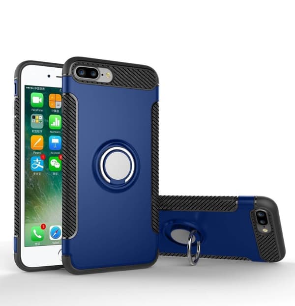iPhone 6/6S PLUS - HYBRID Karbonskal (Ringhållare) FLOVEME