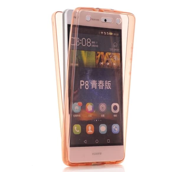 Huawei P10 - Dubbelsidigt Silikonfodral med TOUCHFUNKTION