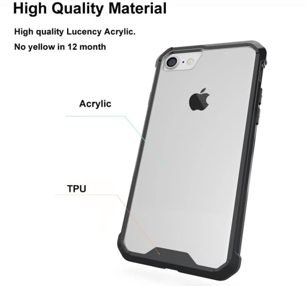 Stilrent Stöttåligt Hybrid-Skal från LEMAN iPhone 7 (MAX SKYDD)