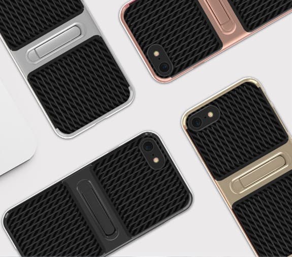 iPhone 8 PLUS - Stötdämpande HYBRID Karbonskal FLOVEME (ORGINAL)