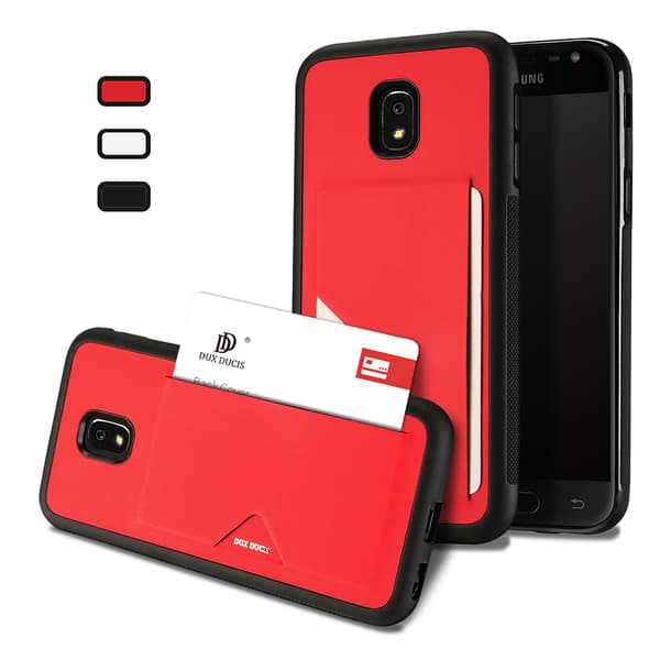 Smart Skal med Kortplats för Samsung Galaxy J3 2017 (POCARD) Vit Vit