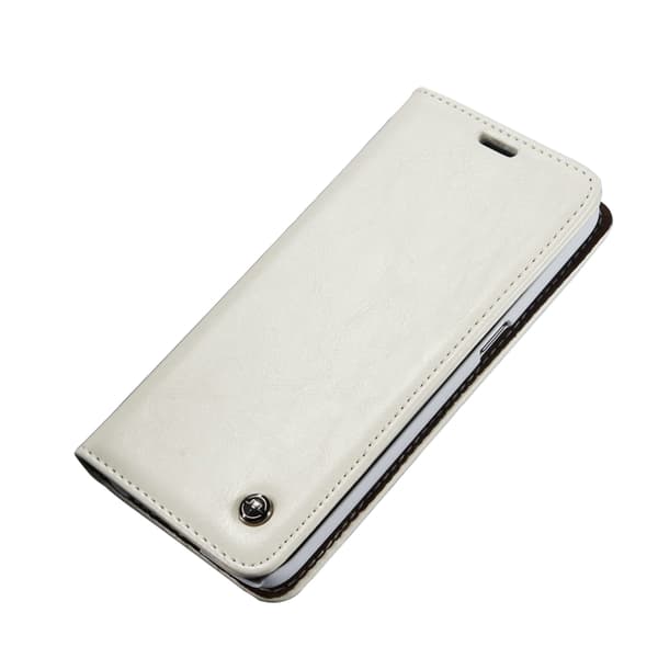 CASEME Fodral med Kortfack för Samsung Galaxy S7 Edge Vit Vit