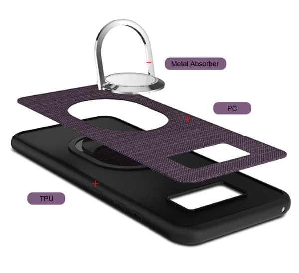 Galaxy S8 - Stilrent Silikonskal med Ringh�llare FLOVEME