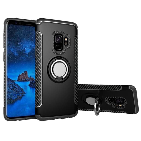 Stilrent Skal med Ringholder-funktion för Samsung Galaxy S9