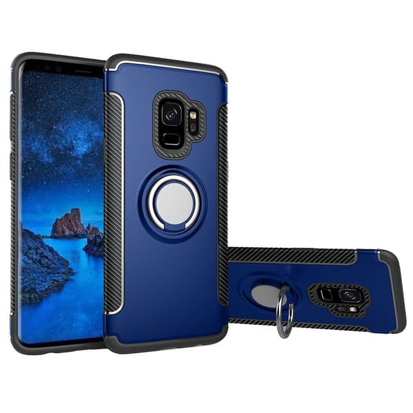 Stilrent Skal med Ringholder-funktion för Samsung Galaxy S9
