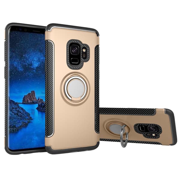 Stilrent Skal med Ringholder-funktion för Samsung Galaxy S9