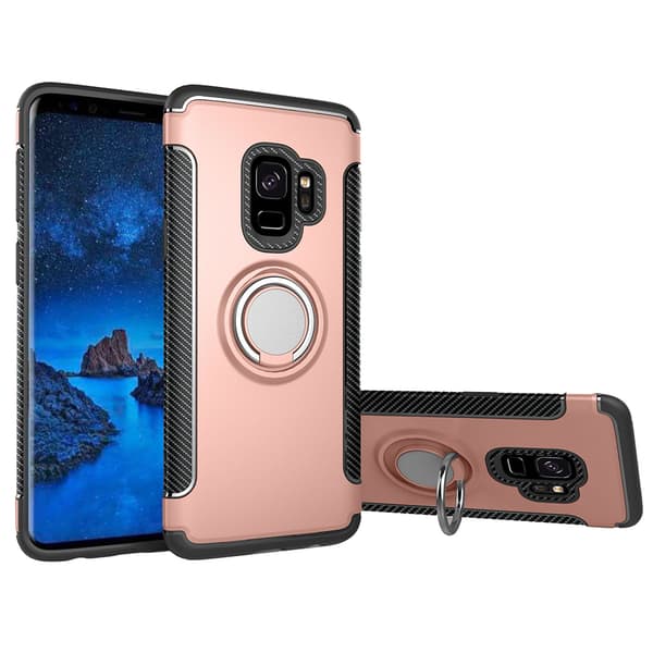 Stilrent Skal med Ringholder-funktion för Samsung Galaxy S9