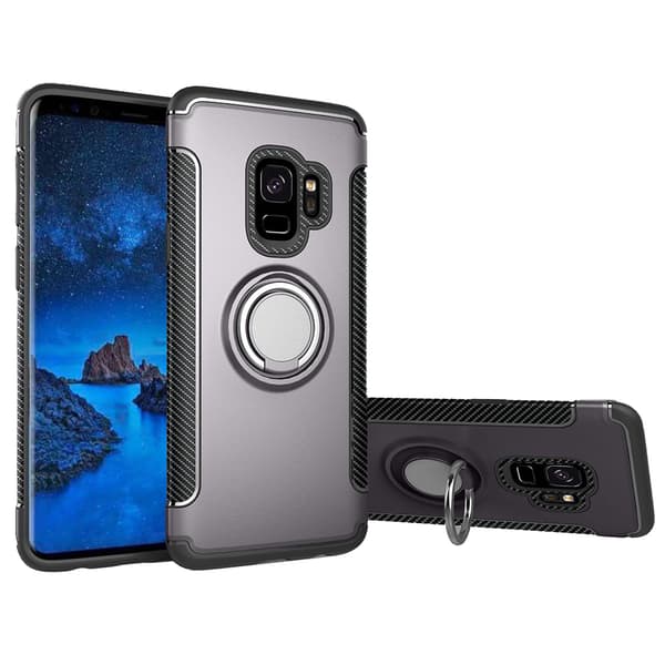 Stilrent Skal med Ringholder-funktion för Samsung Galaxy S9