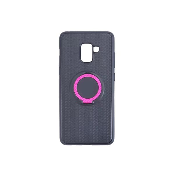 Smart Skal i Karbonfinish (RINGHÅLLARE) - Samsung Galaxy A8 2018