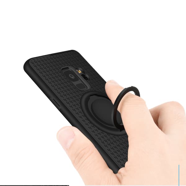 Samsung Galaxy S9 - Carbon-Skal med Ringhållare FLOVEME