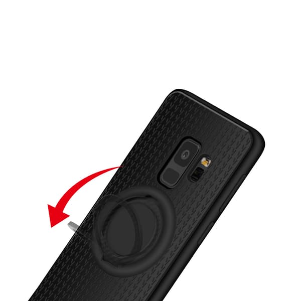 Samsung Galaxy S9 - Carbon-Skal med Ringhållare FLOVEME