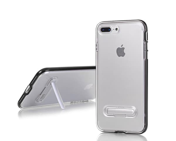 TPU Case med telefonställ + 2st skärmskydd iPhone 6+ Svart