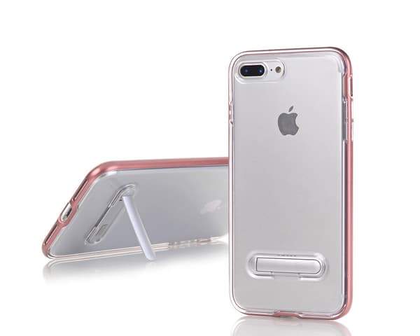 TPU Case med telefonställ + 2st skärmskydd iPhone 7+/8+