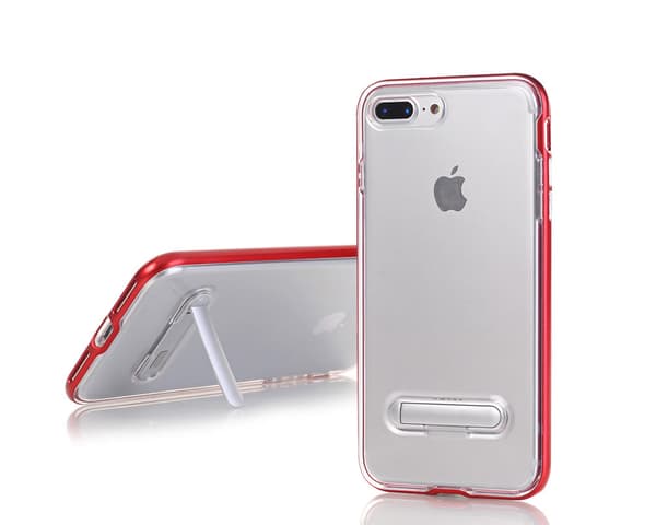 TPU Case med telefonställ + 2st skärmskydd iPhone 7+/8+