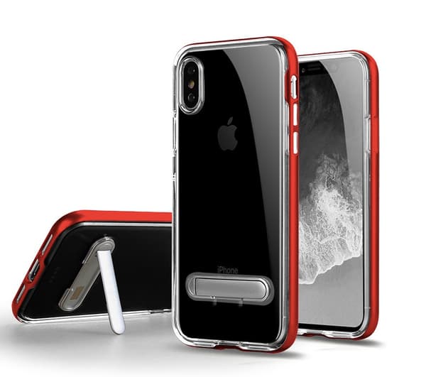 TPU Case med telefonställ + 2st skärmskydd iPhone X/XS