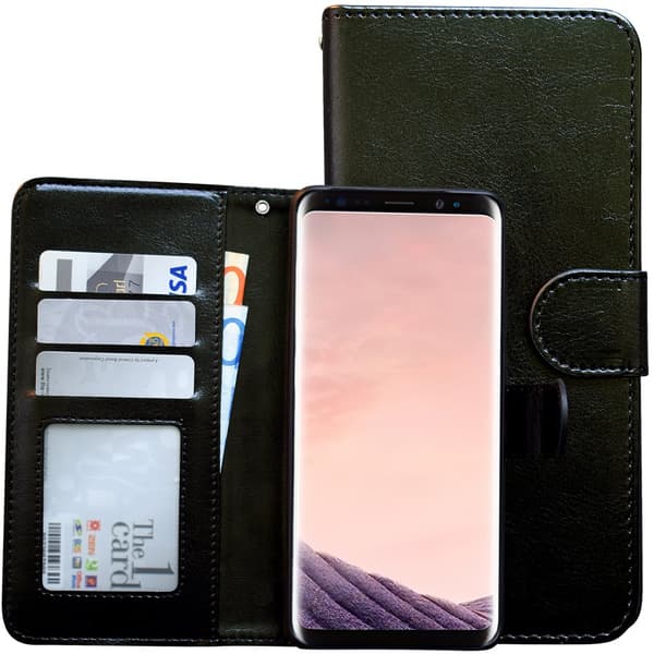 Samsung Galaxy S8 - Leather Case/Wallet + Touch & Pen