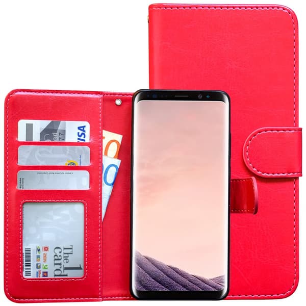 Samsung Galaxy S8 - Leather Case/Wallet + Touch & Pen