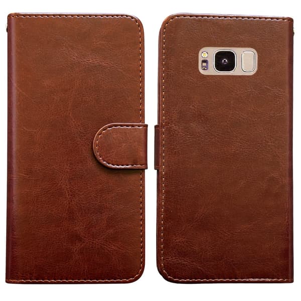 Samsung Galaxy S8 - Leather Case/Wallet + Touch & Pen