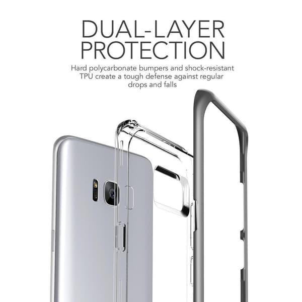 Verus Crystal Bumper Skal till Samsung Galaxy S8 Plus - Dark Silver