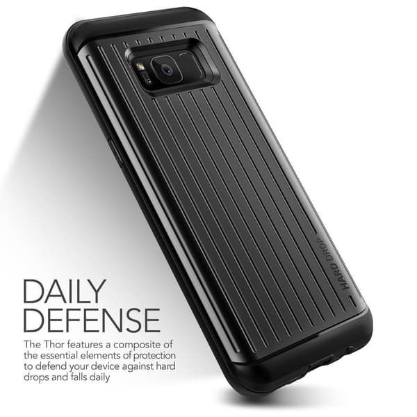 Verus Waved Hard Drop Skal till Samsung Galaxy S8 Plus - Dark Silver