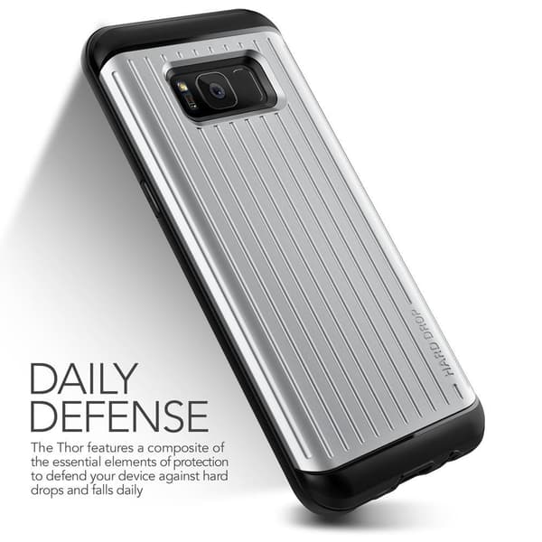 Verus Waved Hard Drop Skal till Samsung Galaxy S8 - Silver