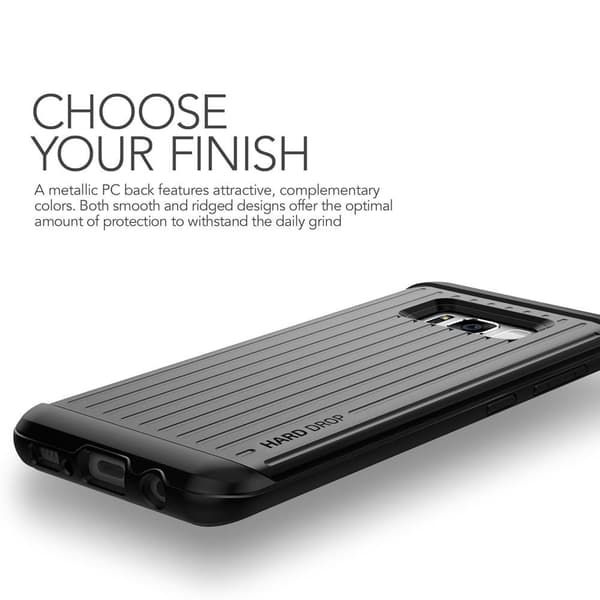 Verus Waved Hard Drop Skal till Samsung Galaxy S8 - Dark Silver