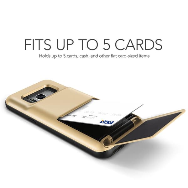 Verus Damda Folder Card Slot Skal till Samsung Galaxy S8 - Gold
