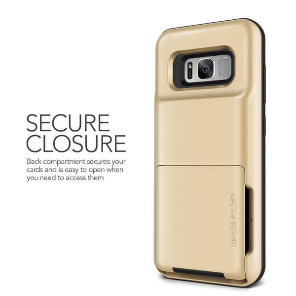 Verus Damda Folder Card Slot Skal till Samsung Galaxy S8 - Gold