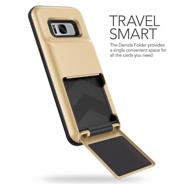 Verus Damda Folder Card Slot Skal till Samsung Galaxy S8 - Gold