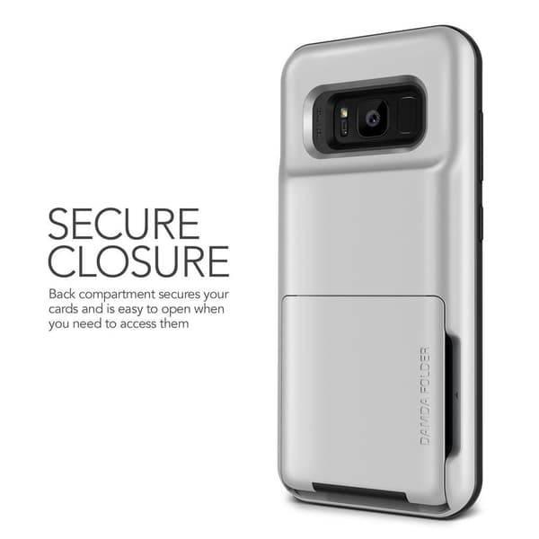 Verus Damda Folder Card Slot Skal till Samsung Galaxy S8 Plus - Silver
