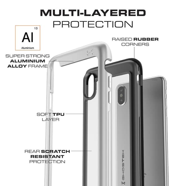 Ghostek Atmoic Slim Skal till Apple iPhone XS / X - Silver