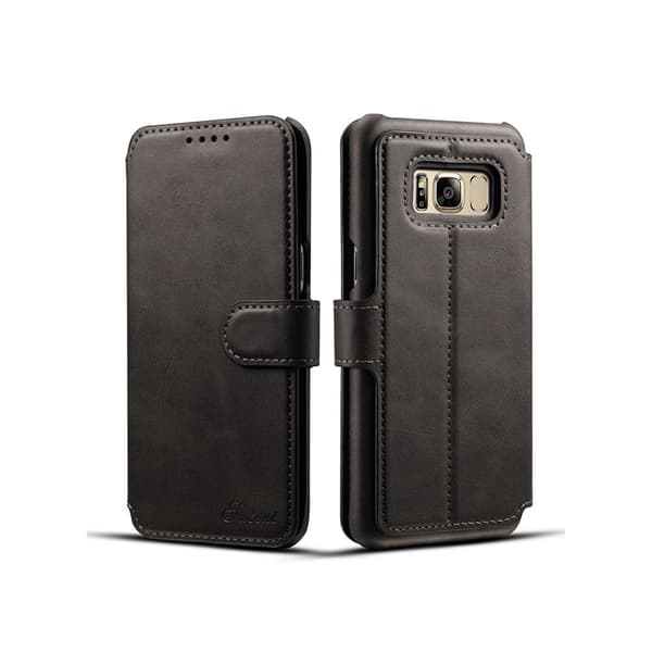 Klassiskt Plånboksfodral i Retrodesign (Läder) Samsung Galaxy S8 Svart
