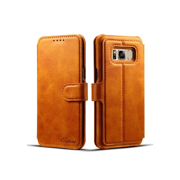 SUTENI - Läderfodral med Plånbok till Samsung Galaxy S8