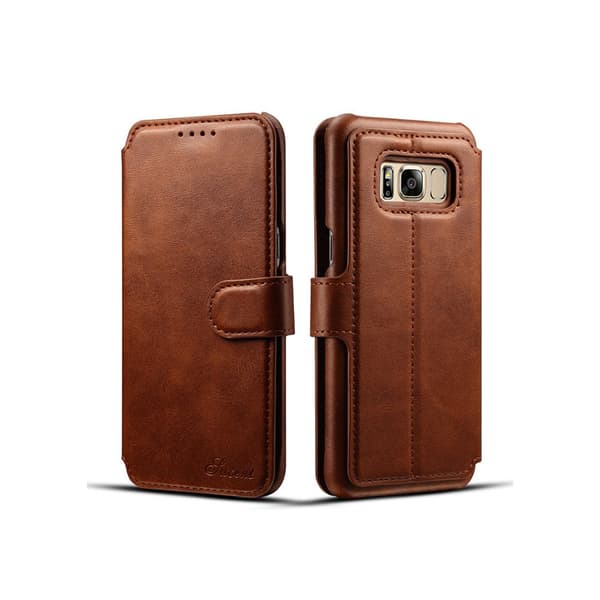SUTENI - Läderfodral med Plånbok till Samsung Galaxy S8