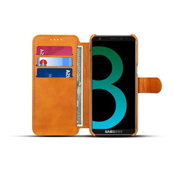 SUTENI - Läderfodral med Plånbok till Samsung Galaxy S8